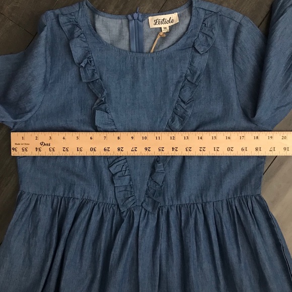 Ruffled Denim Dress - Picture 13 of 14